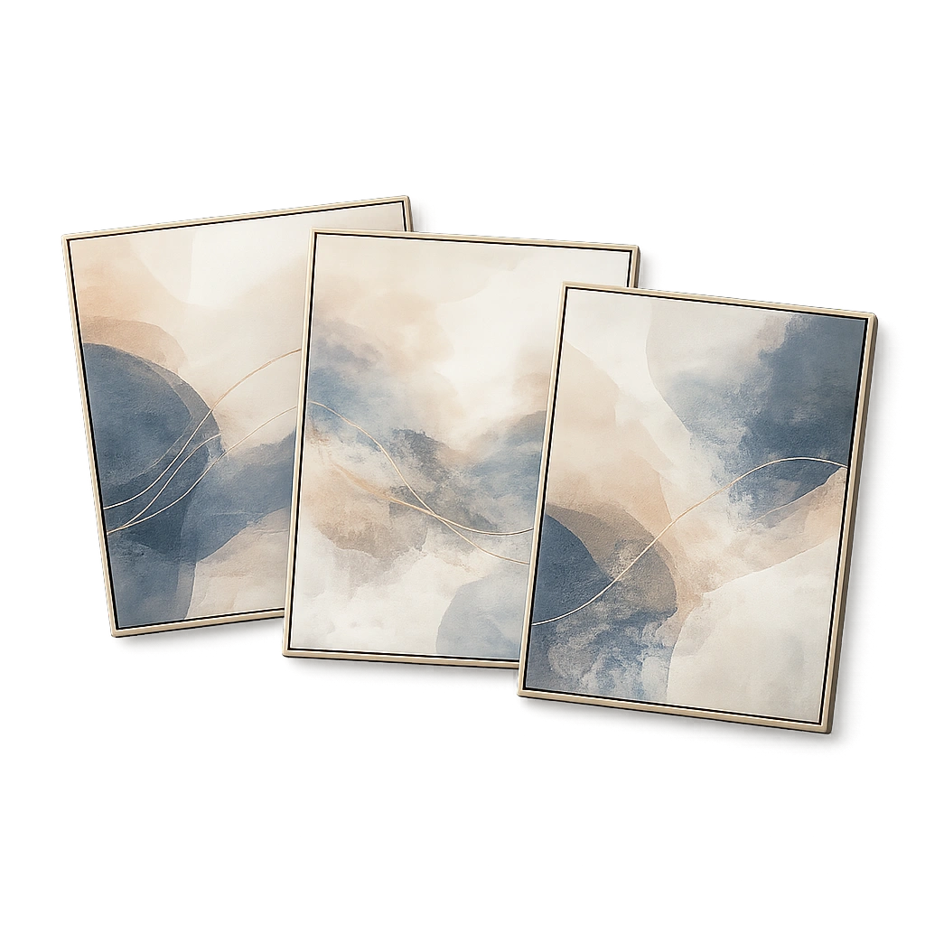 Abstract Canvas Wall Art Set of 3